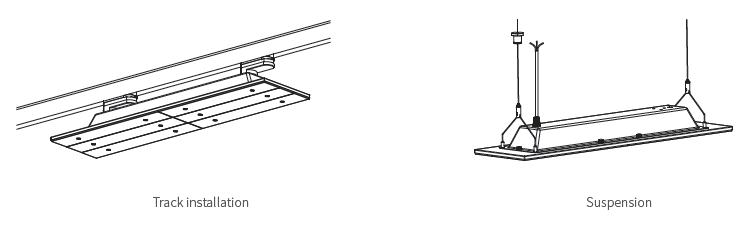 تركيب إضاءة المسار سقف